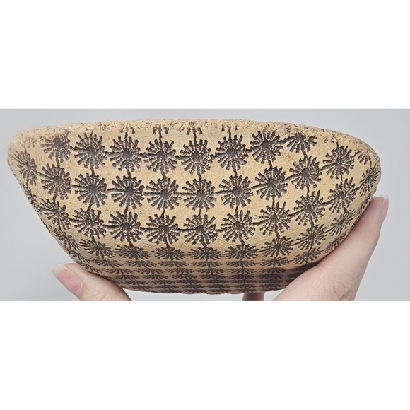 Sweet Little Mandala Marion Pollman Clay Art Rustic Ceramic Trinket Dish - Picture 8 of 13